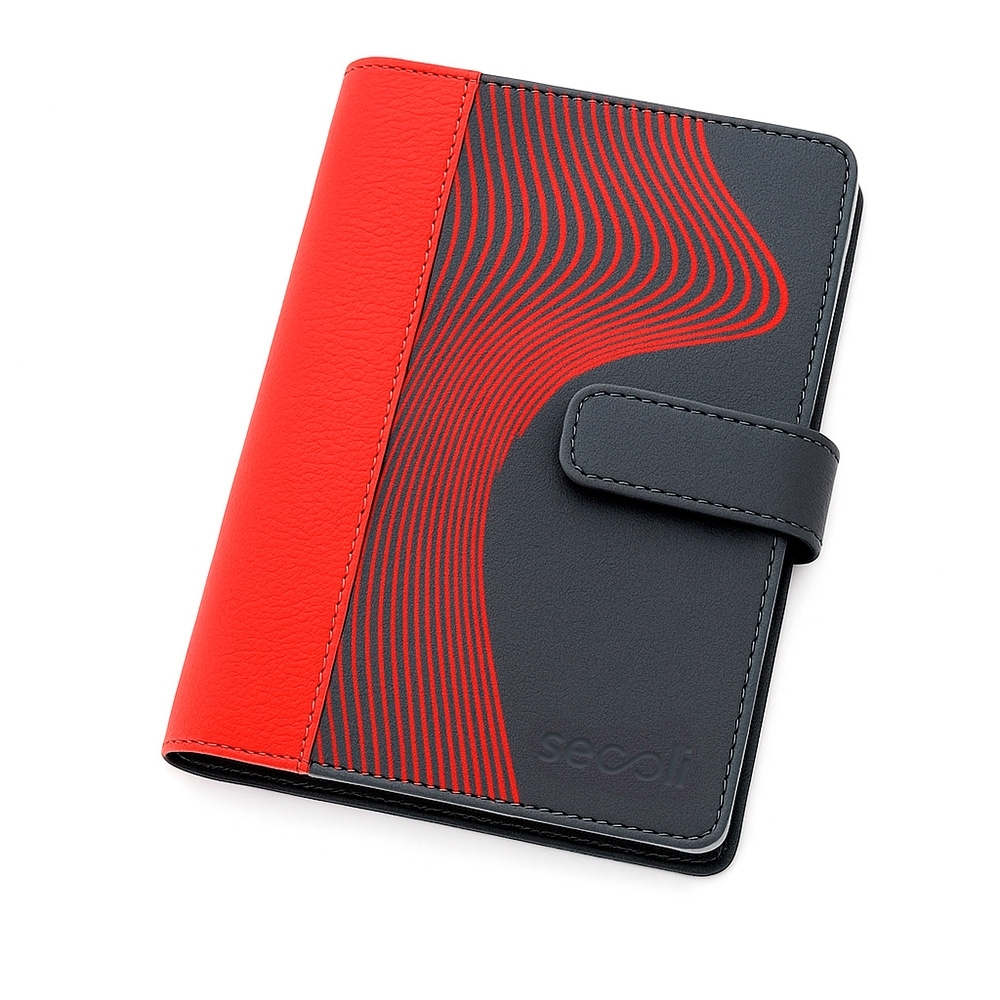 Agenda Capa PU com Aba de Fecho e Porta-Cartões-AGE-802