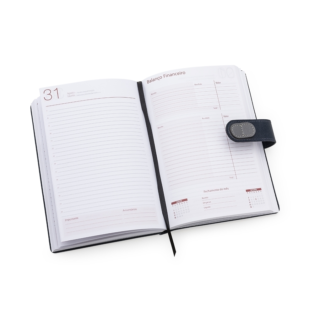 Agenda com relevo orgânico