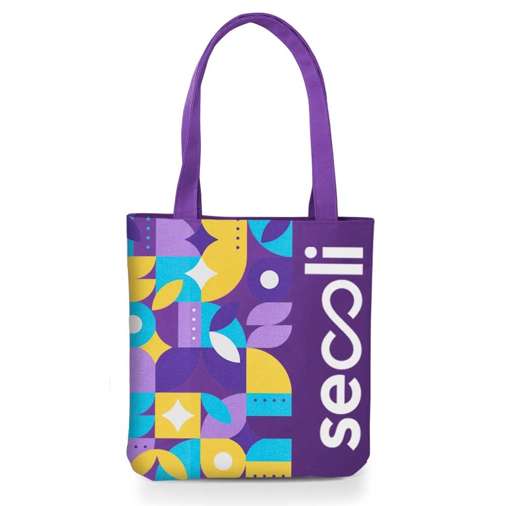 Sacola tote slim vertical com base reta e alças paralelas de ombro