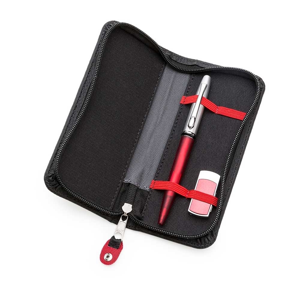 Estojo organizador personalizado com zíper para caneta e pendrive