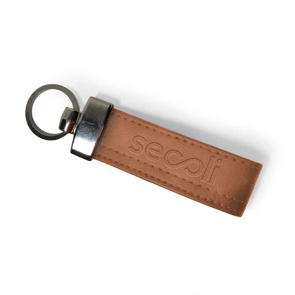  Chaveiro Minimalista em Couro 