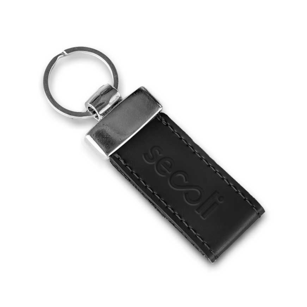 Chaveiro Retangular com Detalhe em Metal