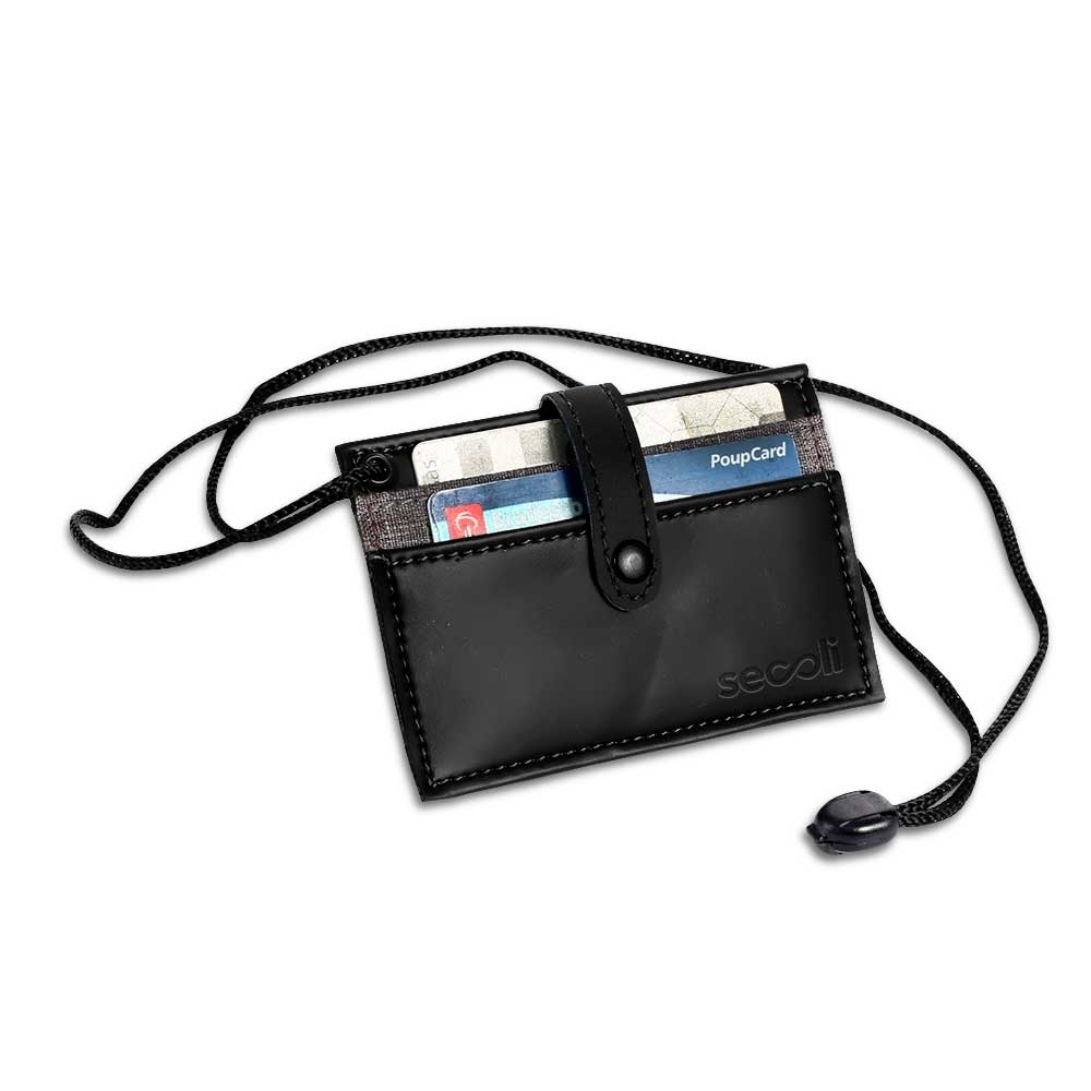 Porta Cartão com Cordão e Suporte Transparente