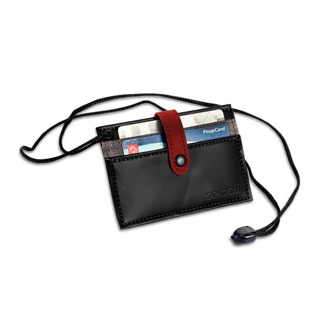 Porta Cartão com Cordão e Suporte Transparente