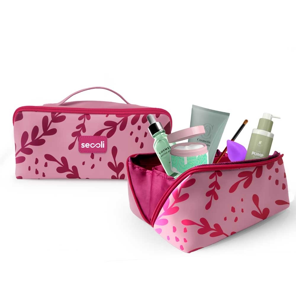 Kit Necessaire com Alça de Mão e Zíper (2 Peças)-NES-7258