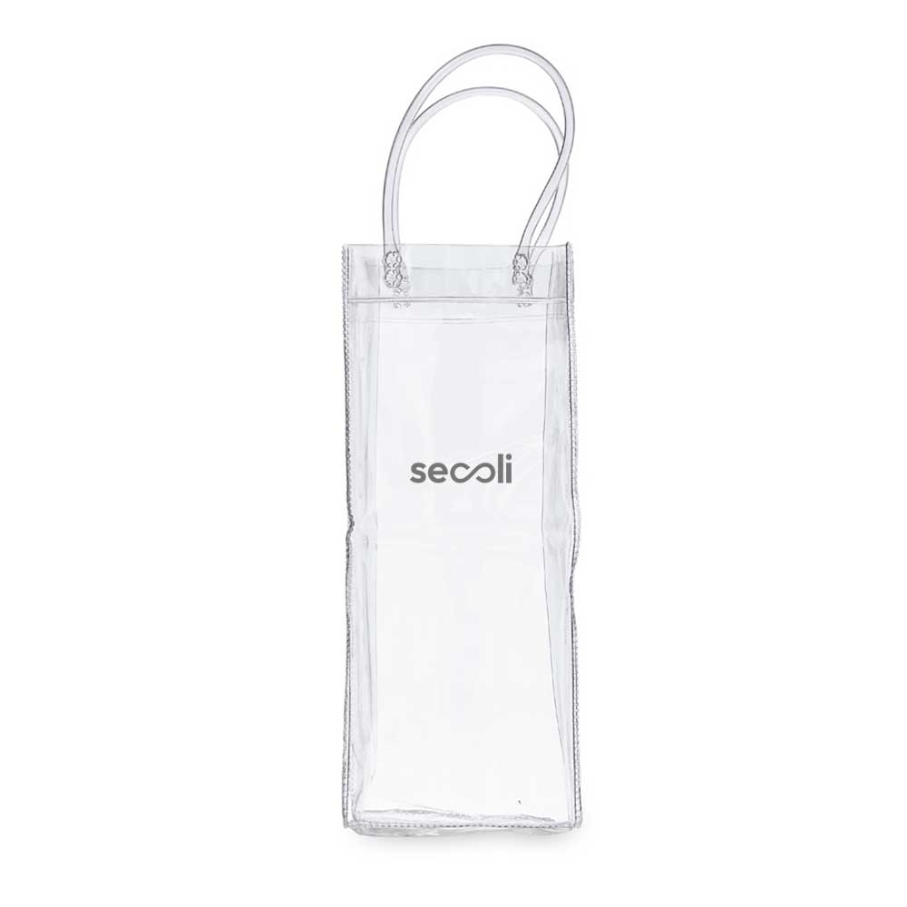 Porta Vinho Transparente com Alça e Logo